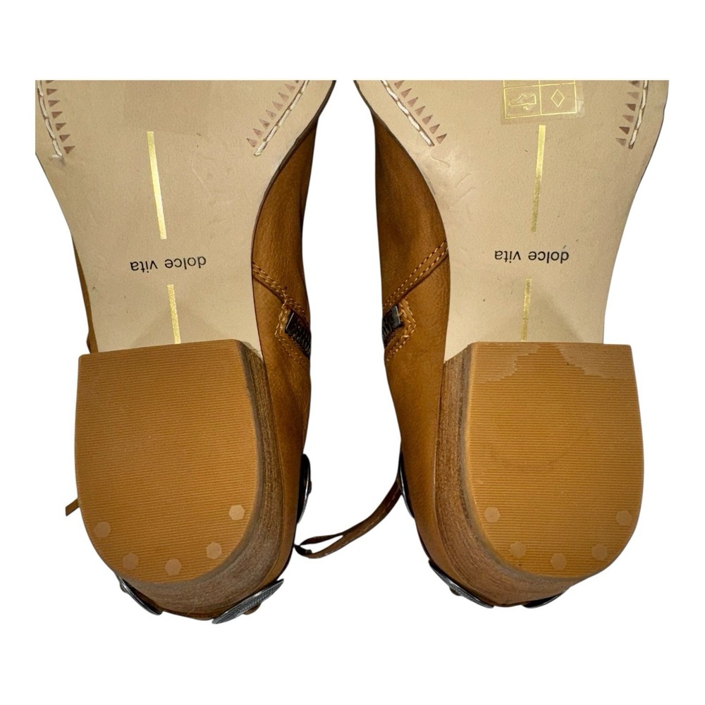Dolce Vita SKYE Brown Western Cowgirl Harness Conch Ankle Boots Fits Sz 8 - Picture 13 of 16